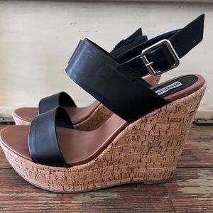 Steve Madden Black Wedges Size 11
